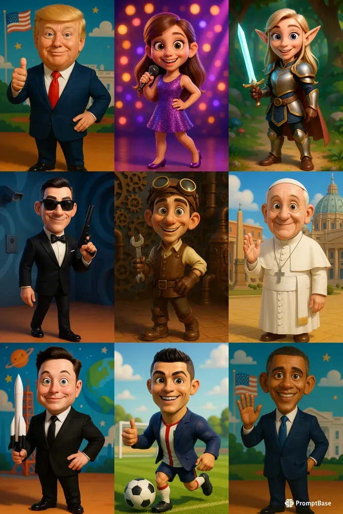 3D Caricature Images Of Any People