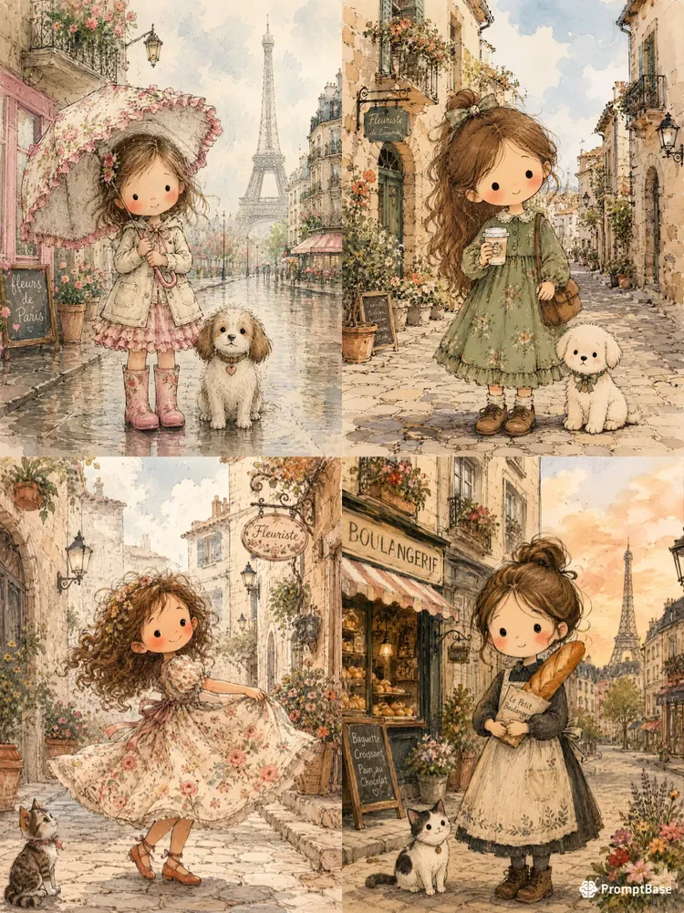 Adorable Storybook Girl Junk Journals