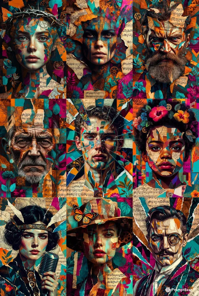 Ephemeral Souls The Collage Portraits