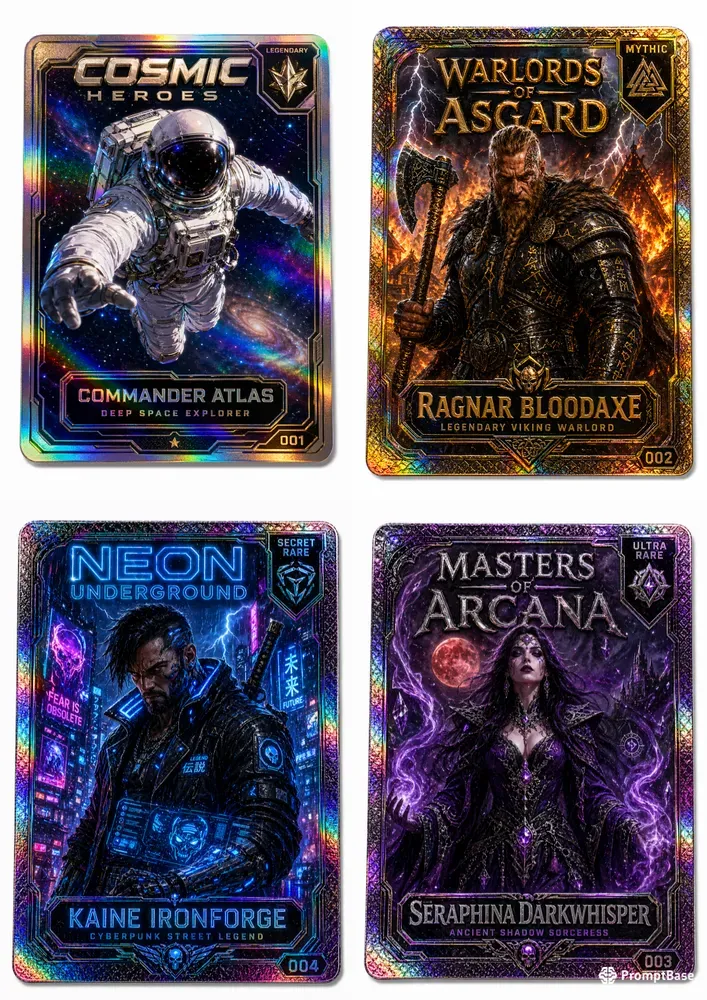 Holographic Trading Card Collectors 8K