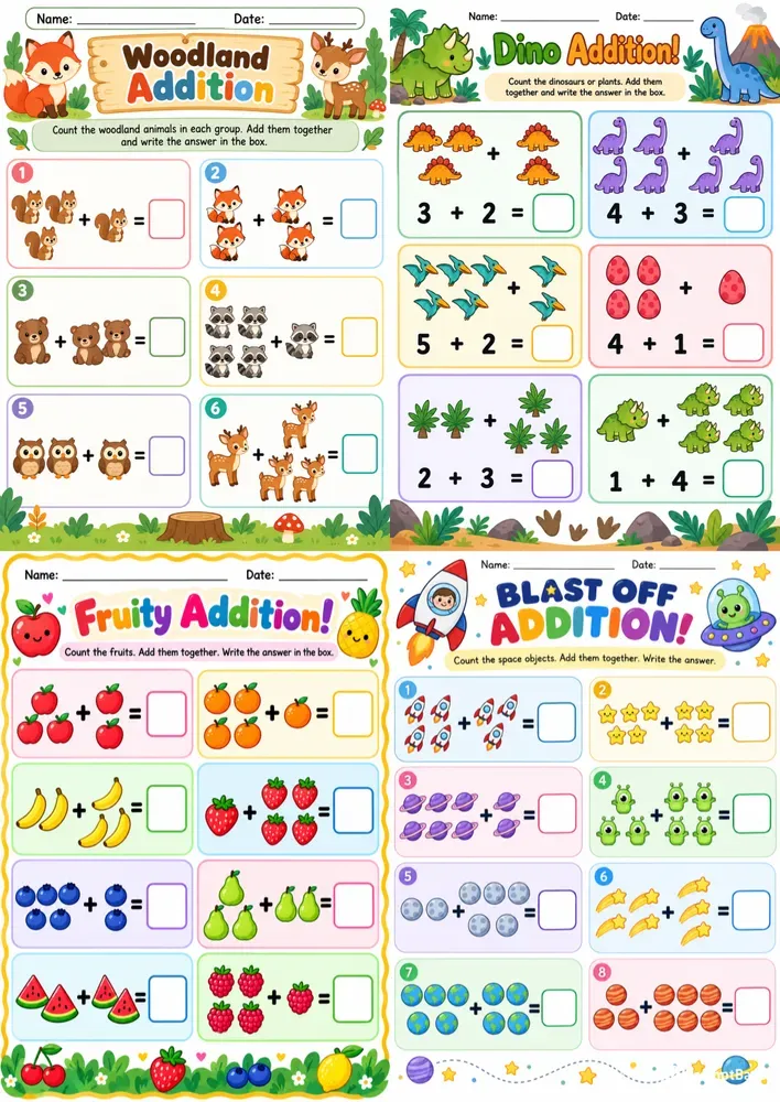Creative Addition Worksheet Makers