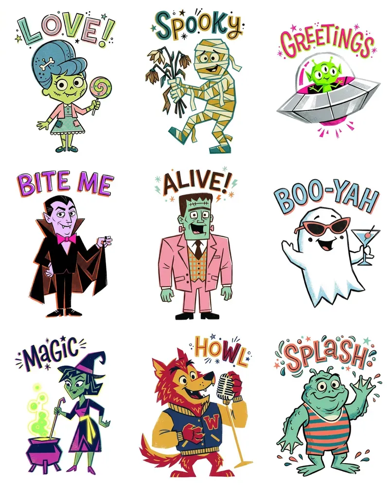 Retro Mid Century Halloween