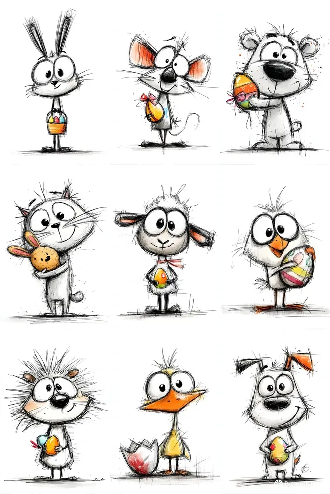 Cute Easter Baby Animals Clipart