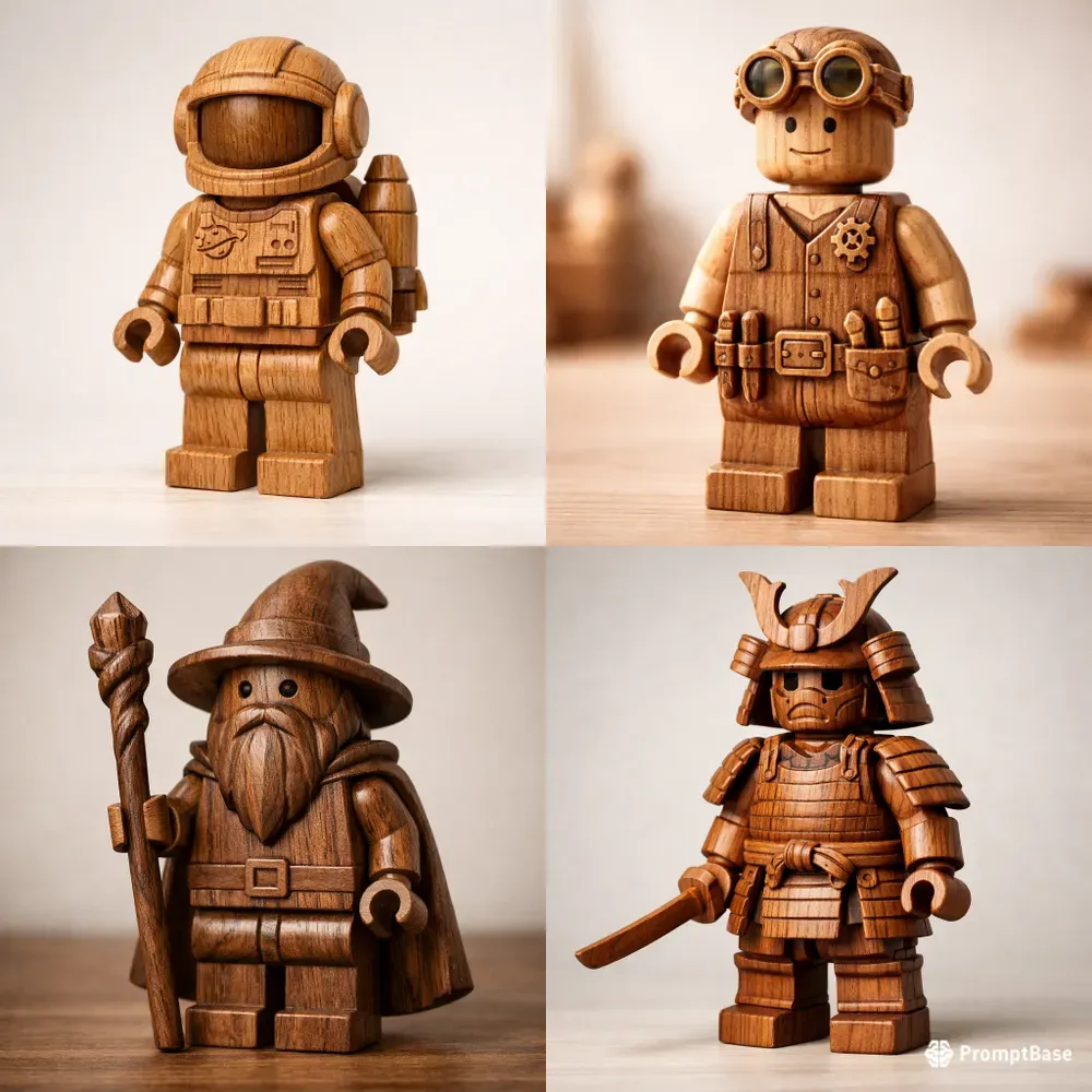 Wooden Lego Legends Collections