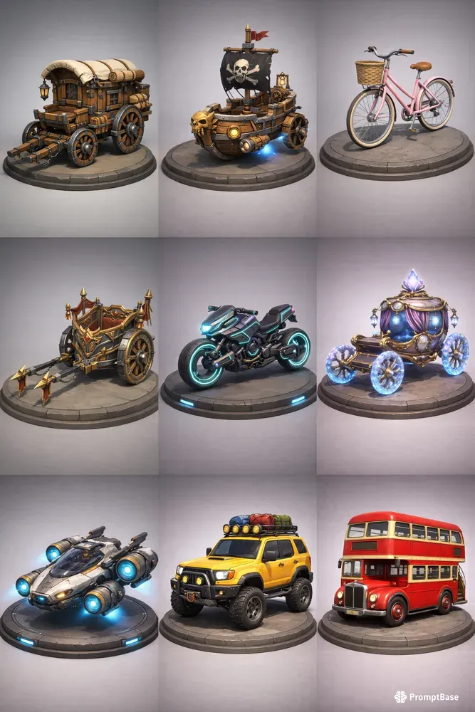 3D Game Vehicles Assets