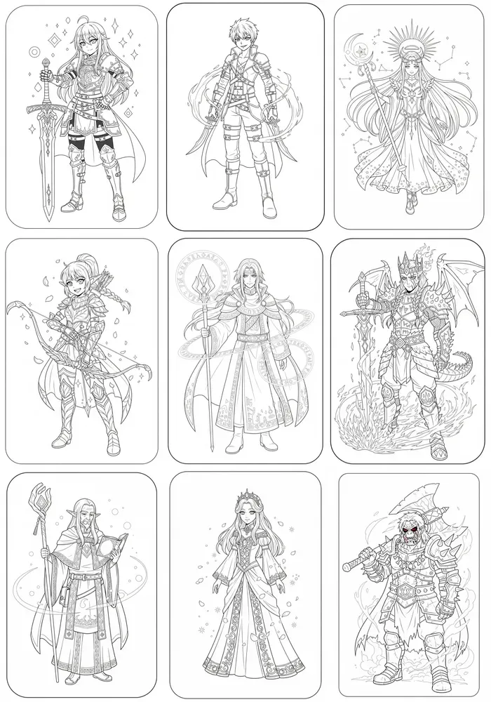 Anime Fantasy Coloring Pages