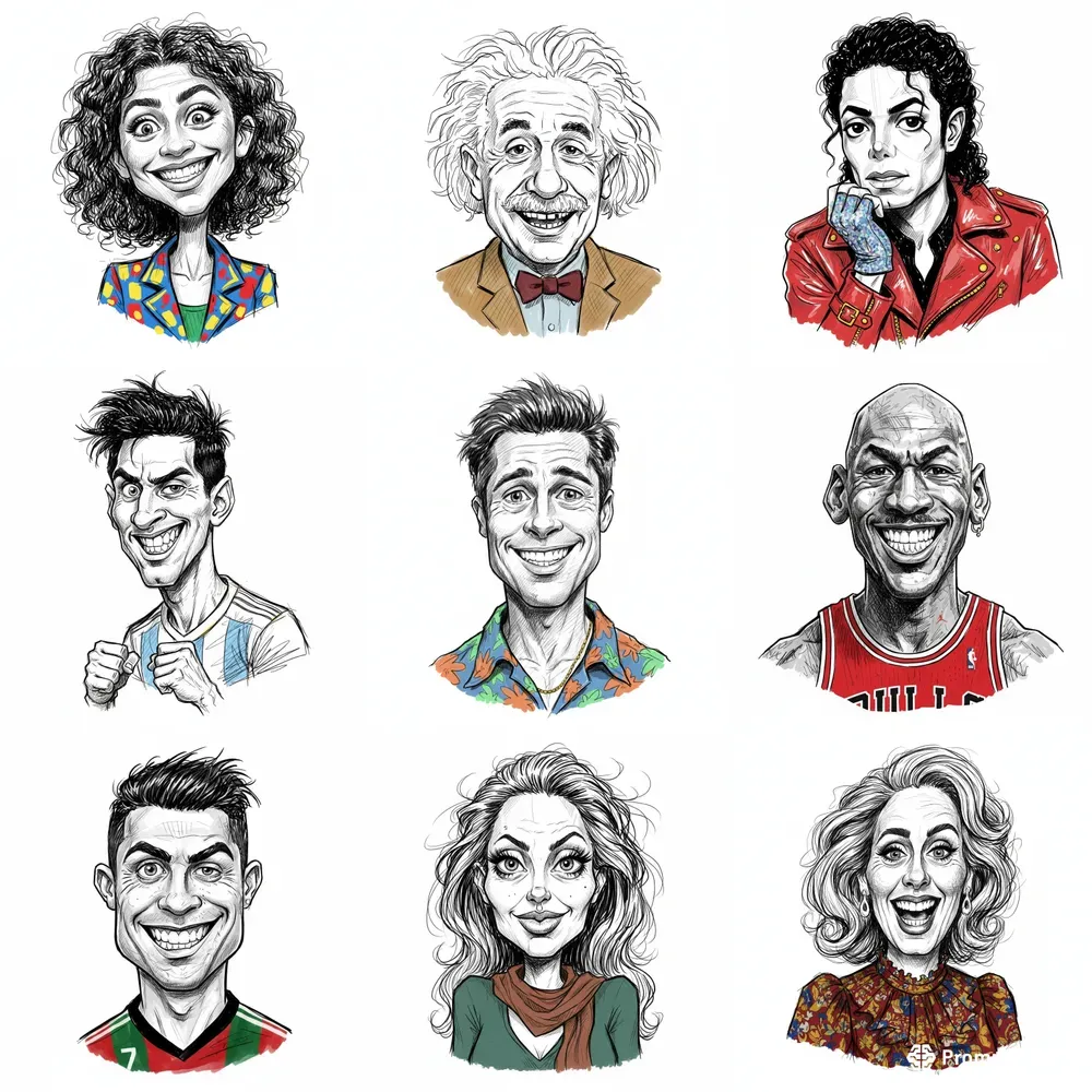 Hyper Expressive Caricature Illustrations