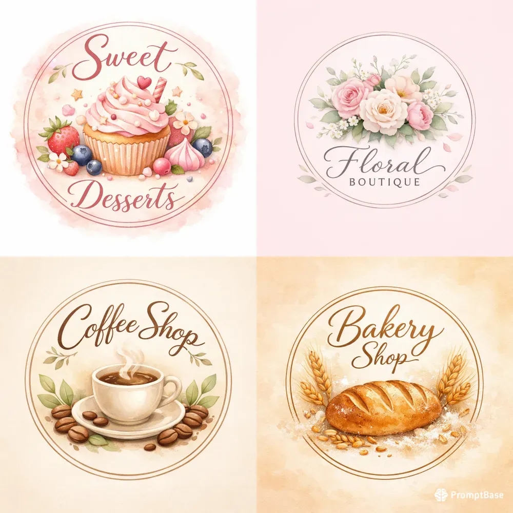 Elegant Watercolor Logos