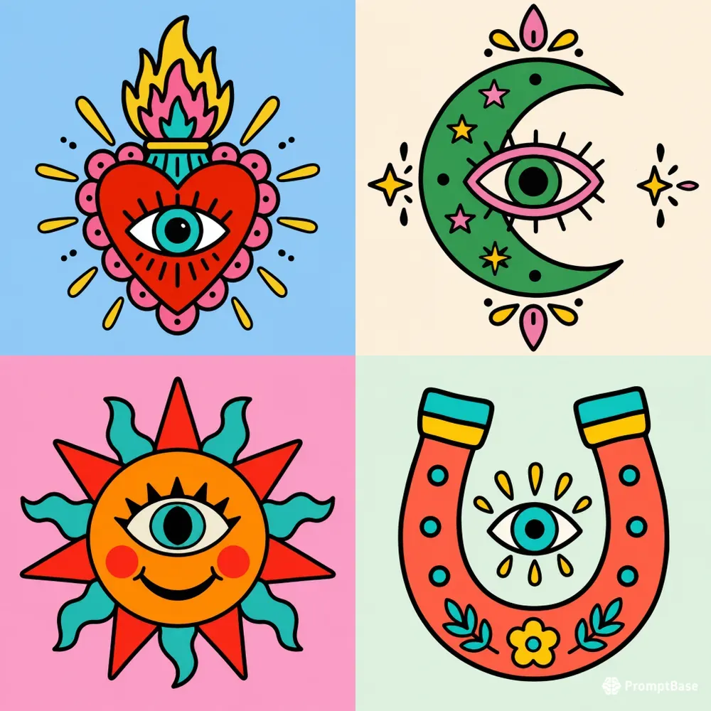 Symbolic Playful Tattoo Illustrations