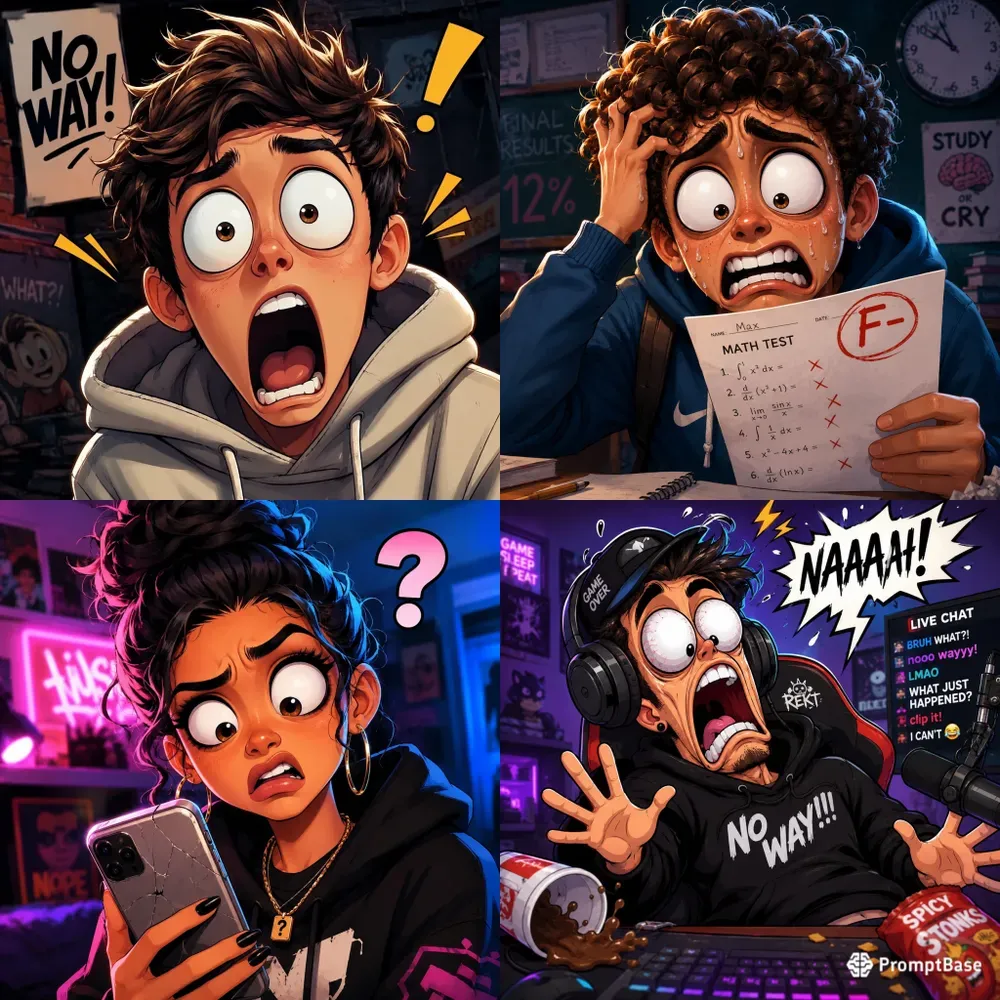 Cartoon Shock Reactions