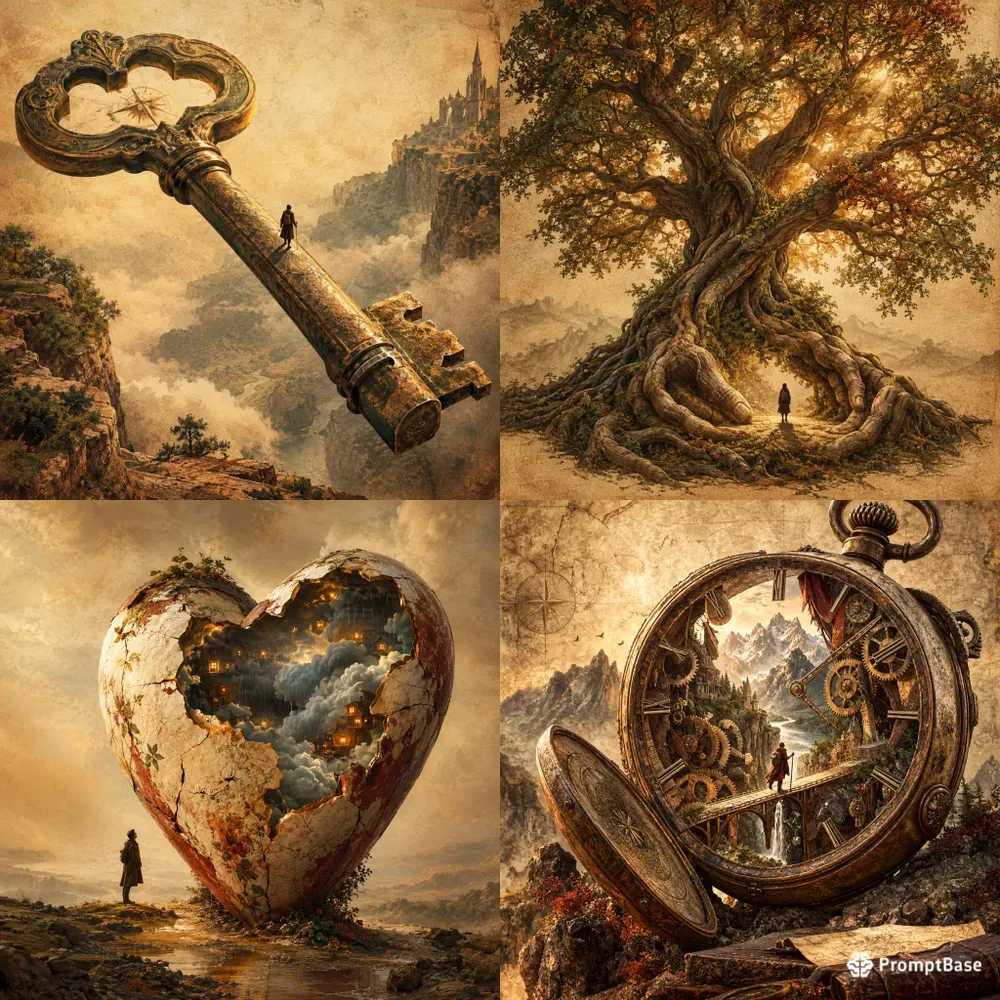 Surreal Symbolic Scale Art