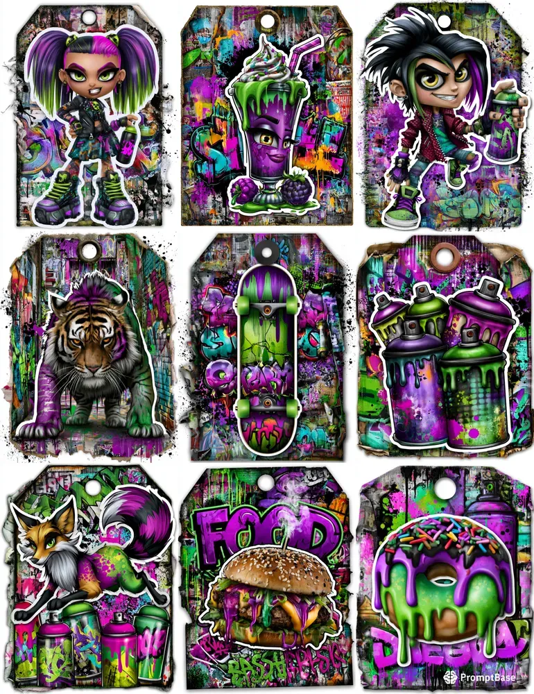Graffiti Girl Product Tags