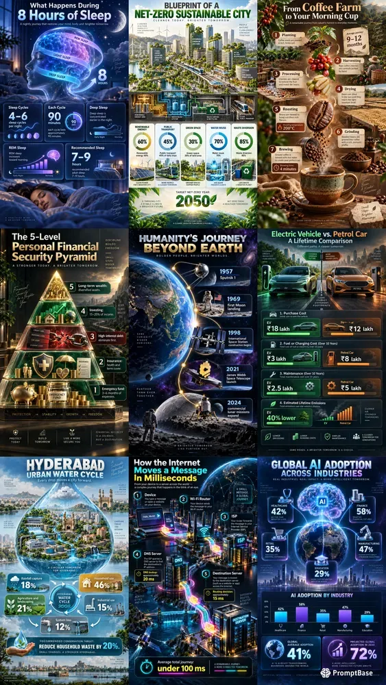 Cinematic 3D Infographic Posters