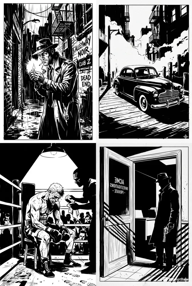 Noir Graphic Novel Digital Asset Creators