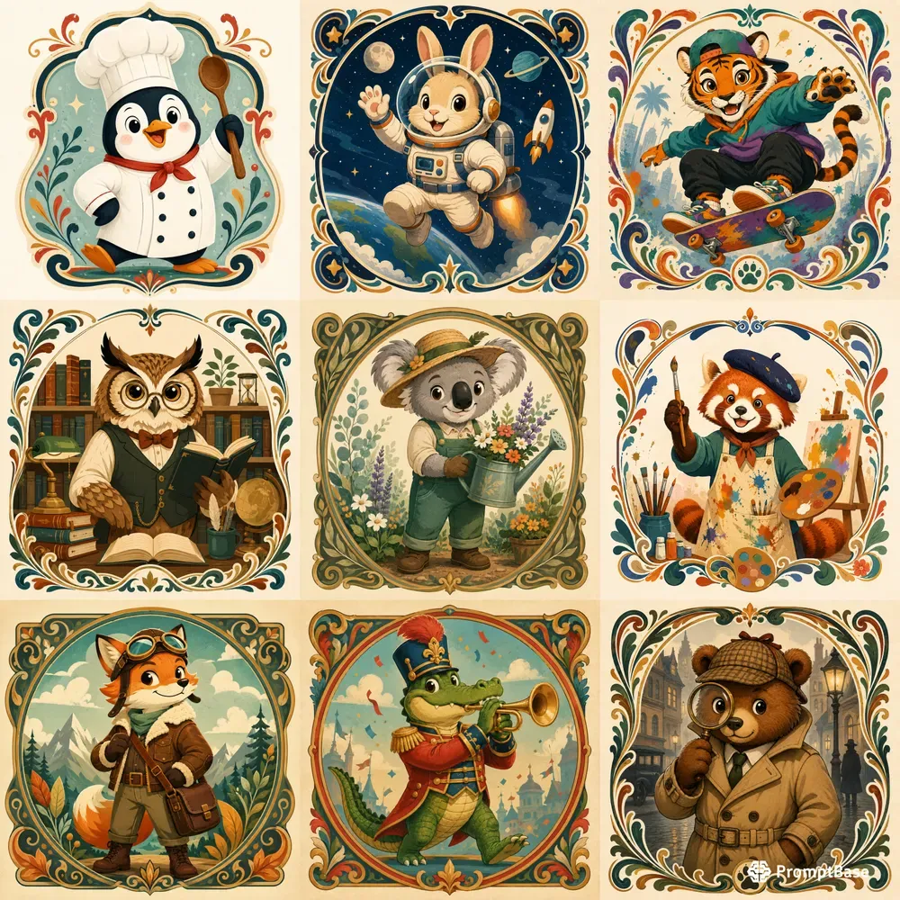 Cute Animal Illustrations