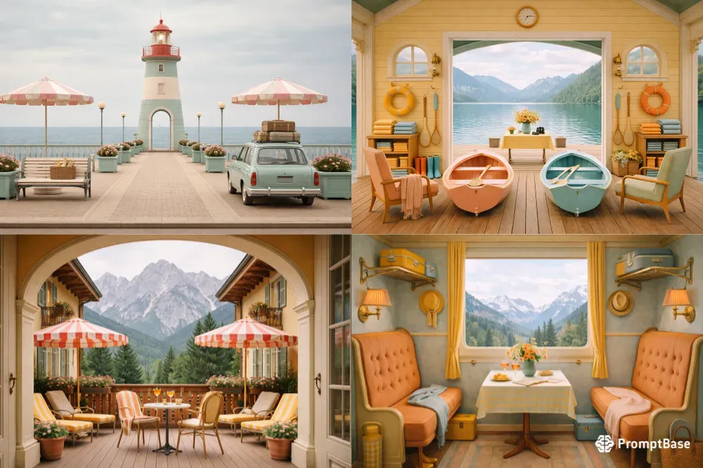 Wes Anderson Style Scenery