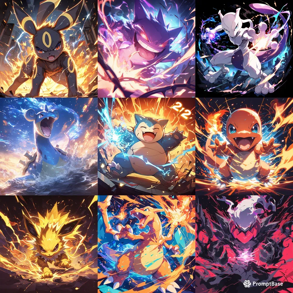 Dynamic Pokemon Or Anime Wall Art