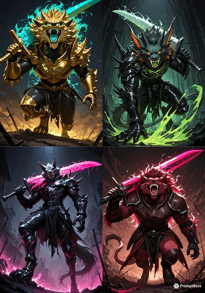 300 Warrior Sword Wielding Creatures 4K