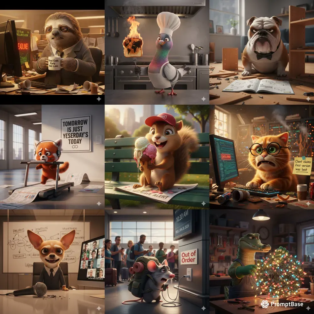 Pixar 3D Comedy Renders