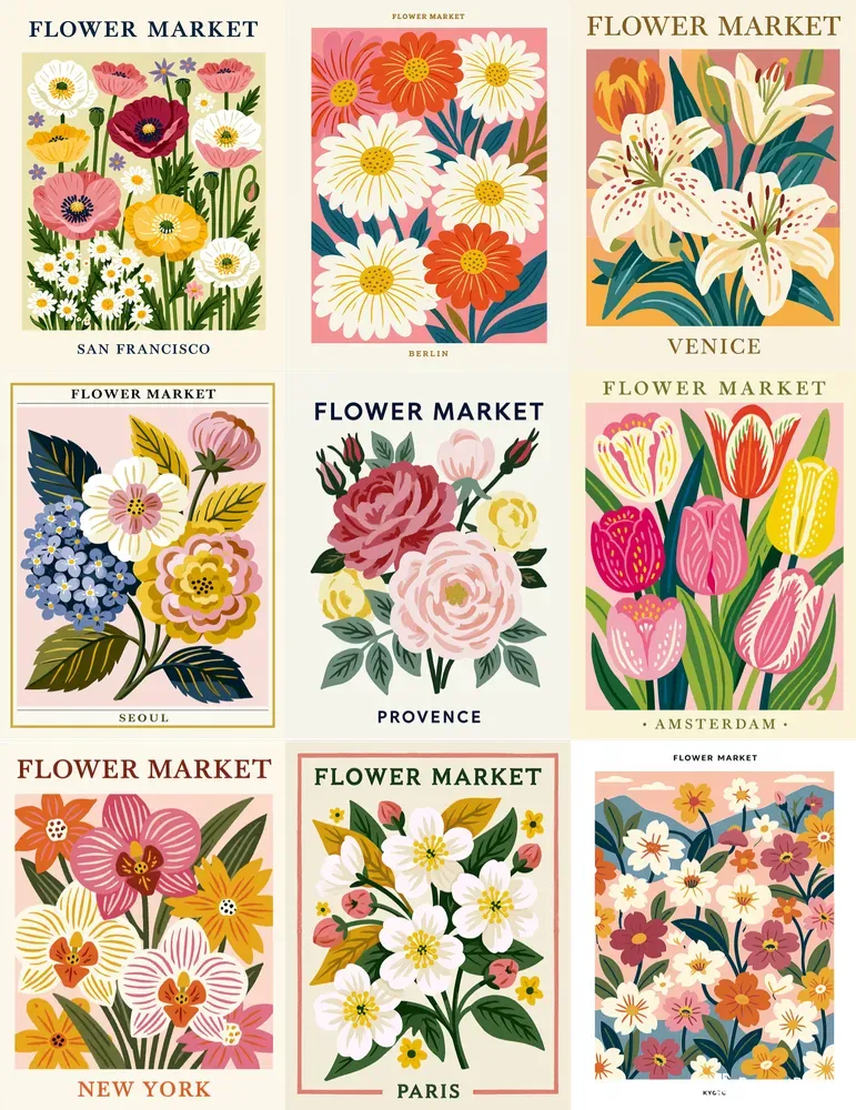 Flower Market Wall Art
