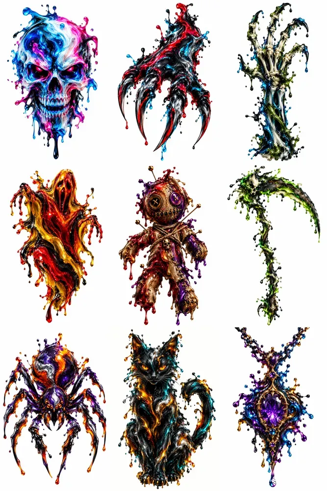 Glossy Liquid Halloween Icons
