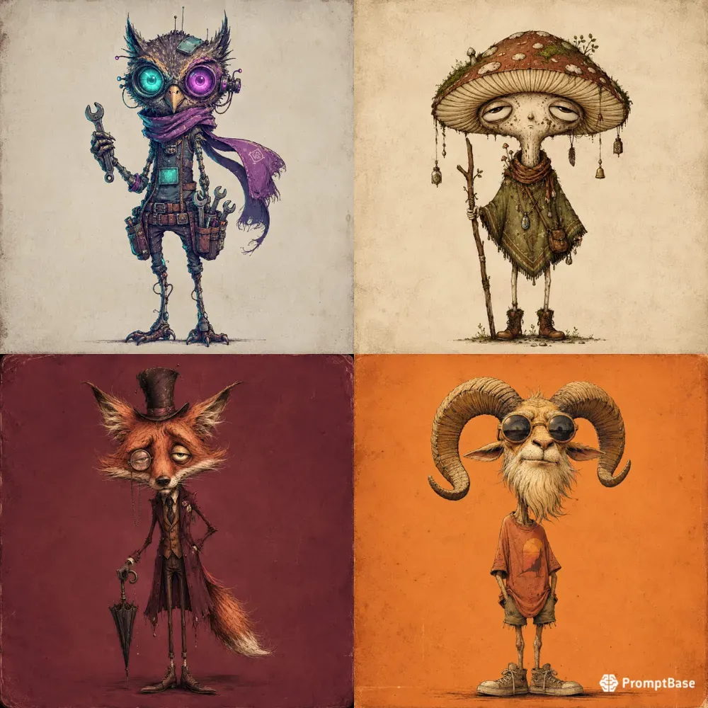Weird Stylized Character Portraits