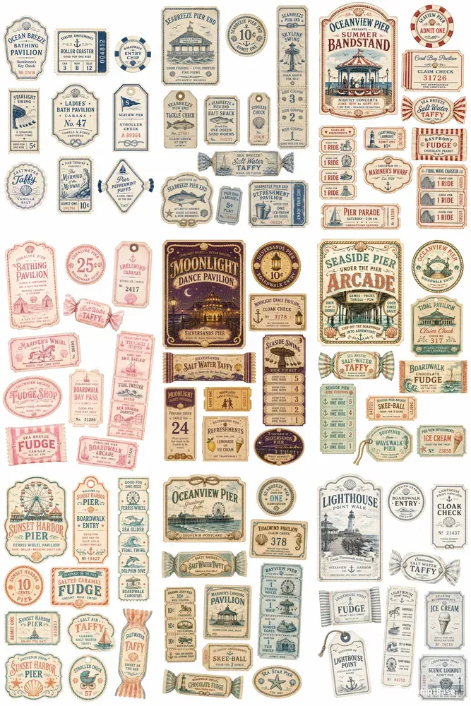 Boardwalk Pier Vintage Ephemera