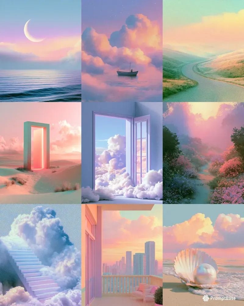 Pastel Halftone Posters