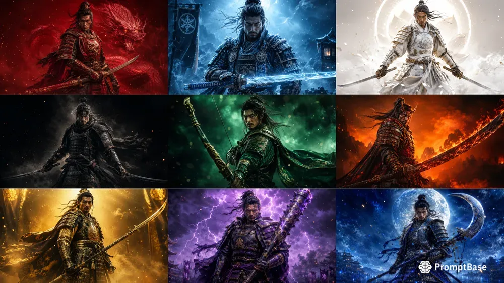 Epic Samurai Warrior Portrait Generator