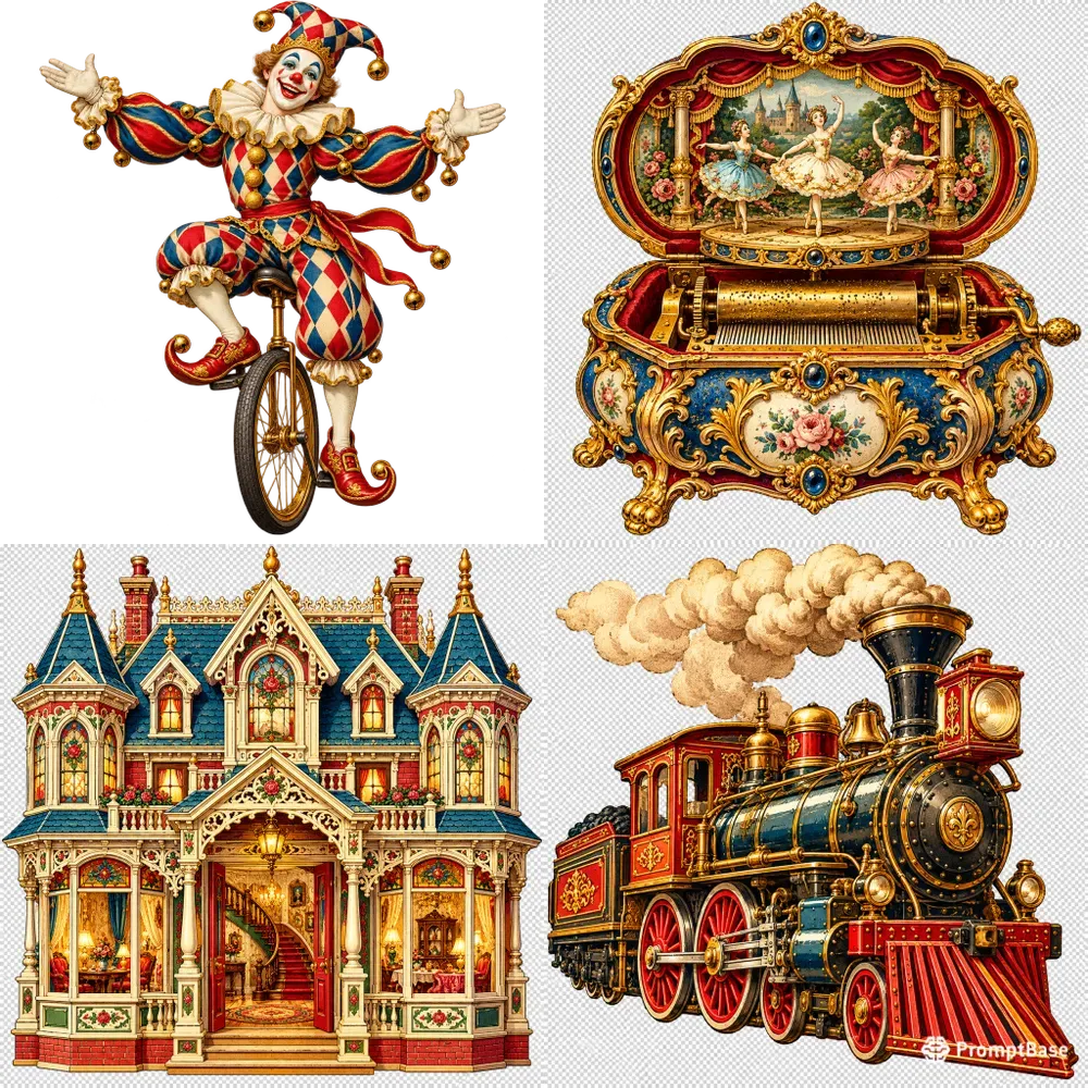 Antique Heritage Wooden Toy Stickers