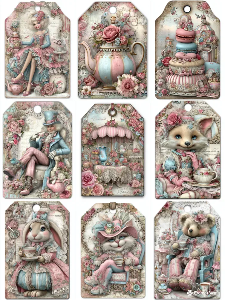 Tea Party Product Tags