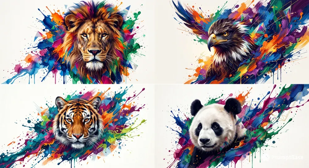 Color Splash Animal Portraits
