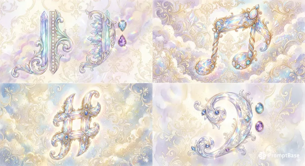 Ethereal Baroque Music Symbols