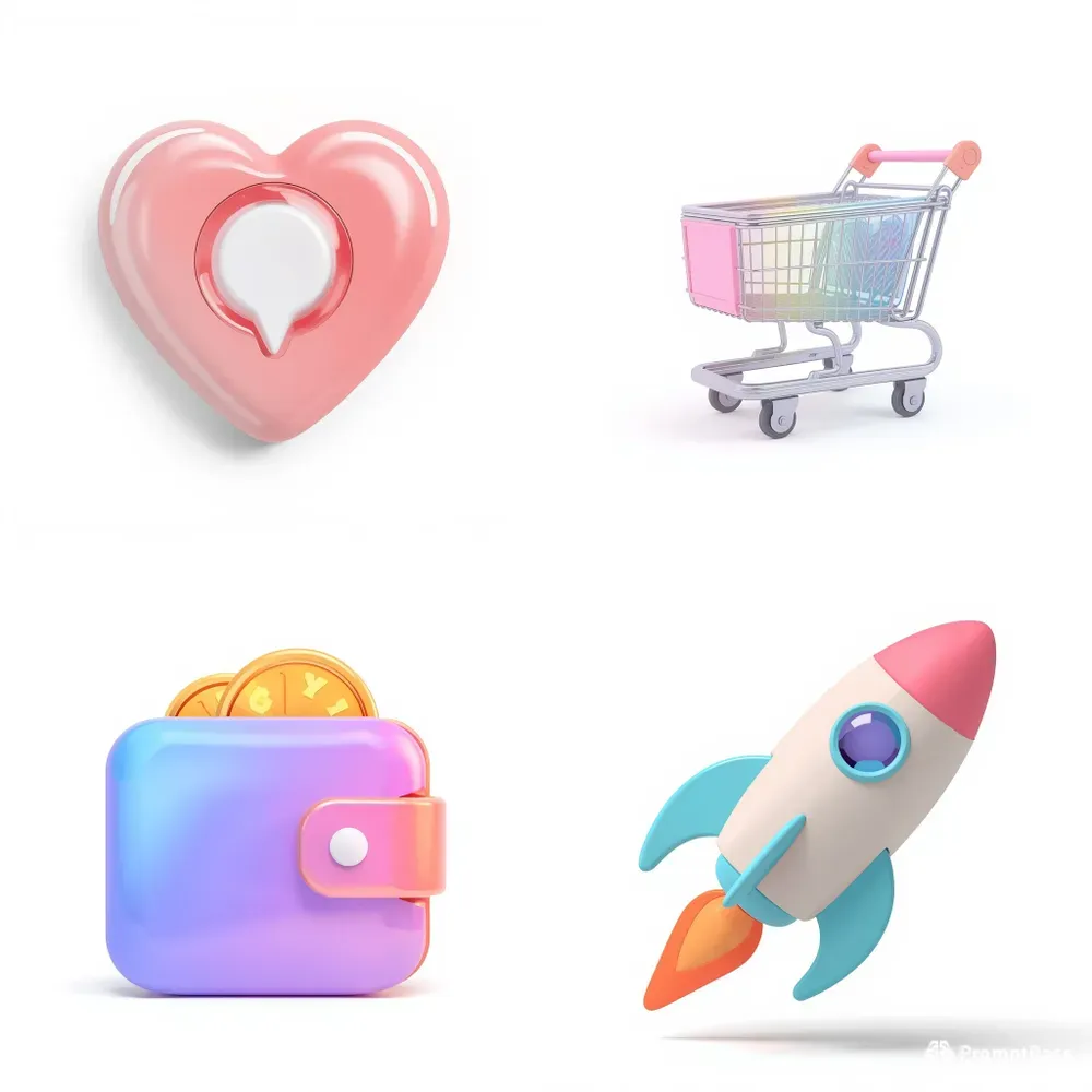 Modern Glossy 3D App Icons