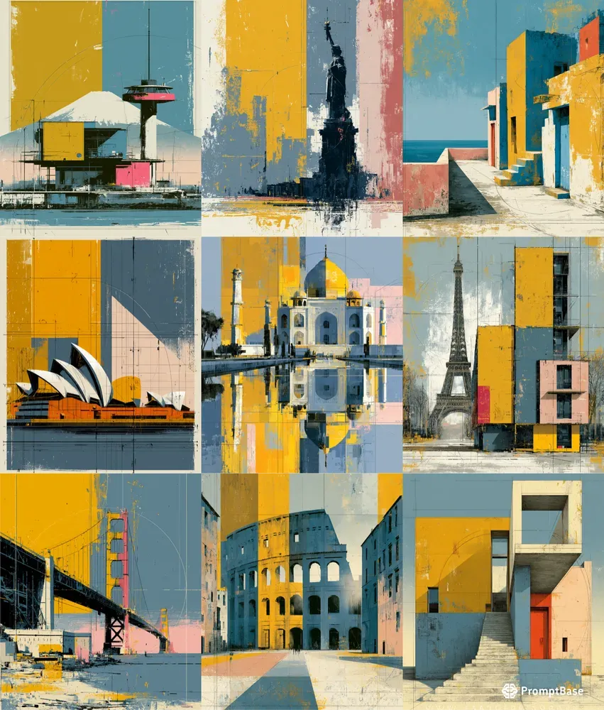 Modern Landmark Illustrations