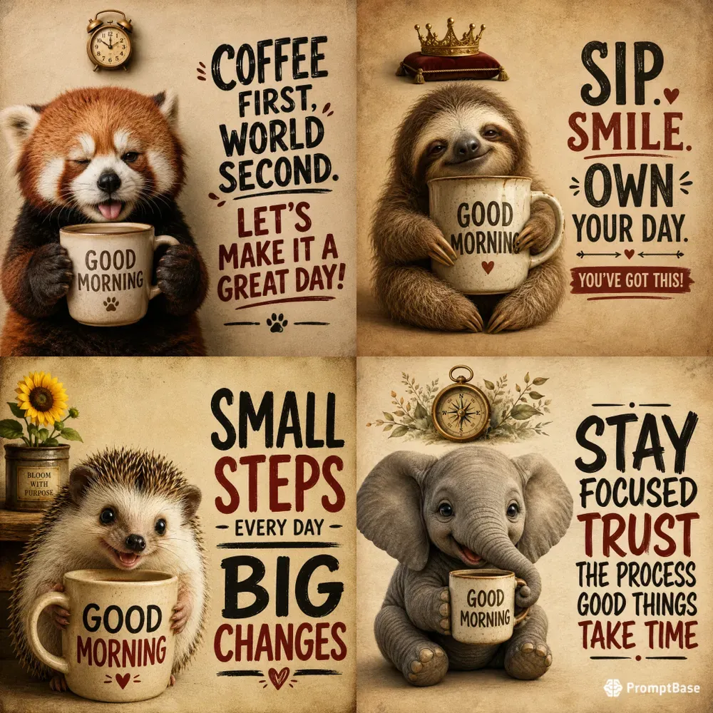 Vintage Good Morning Poster Packs
