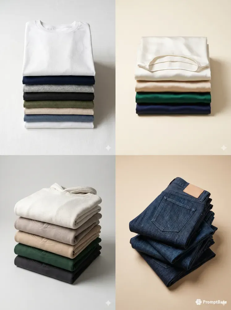 Folded Clothing Flat Lay Mockups