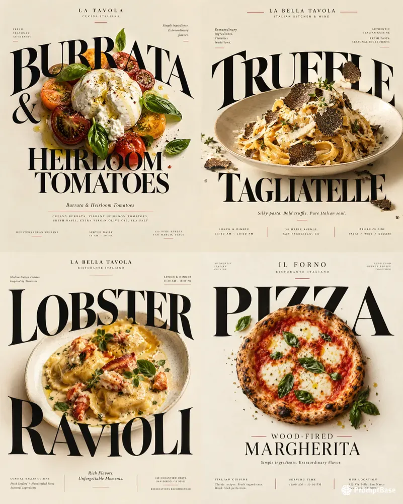 Luxury Editorial Food Posters