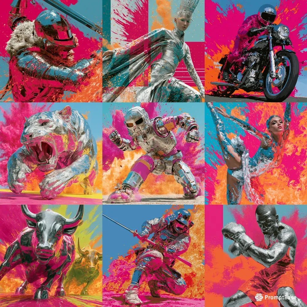 Editorial Chrome Pop Art