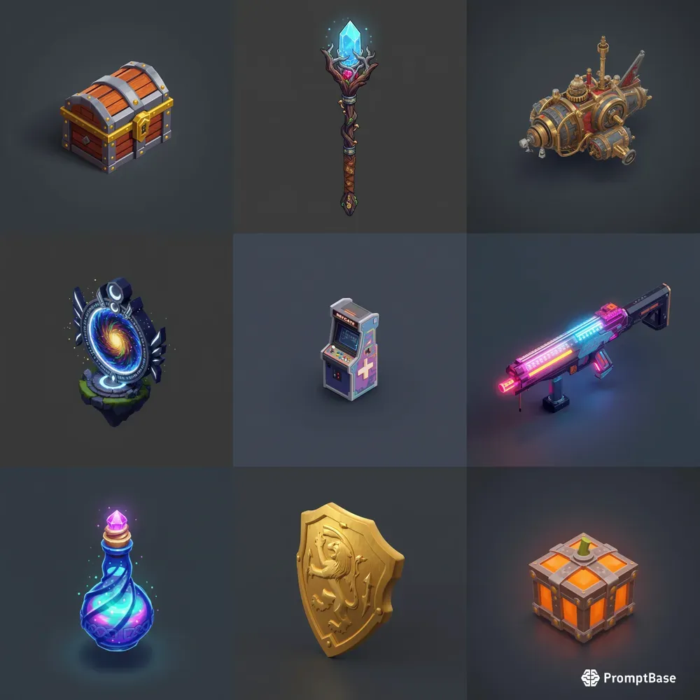 3D Isometric Fantasy Game Assets
