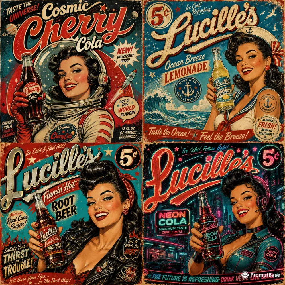 Retro Popart Soda Posters