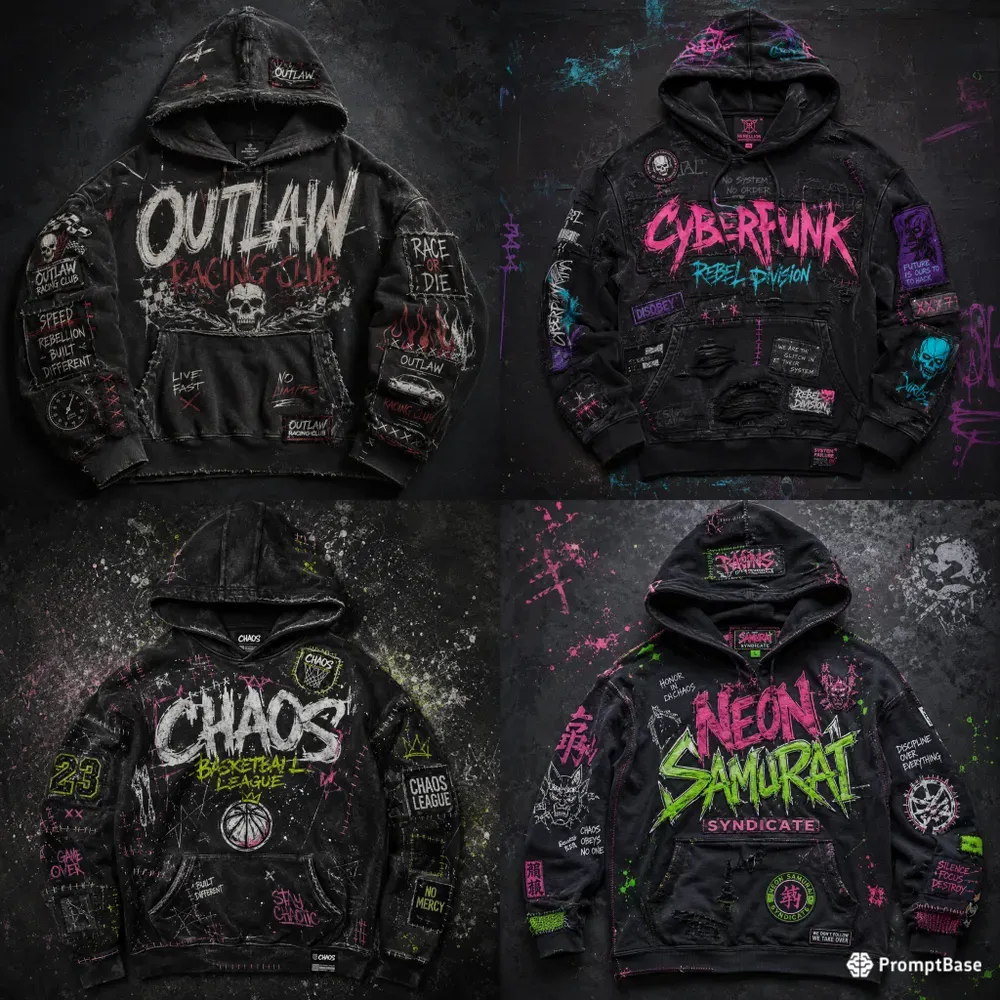 Urban Graffiti Streetwear Hoodie Packs
