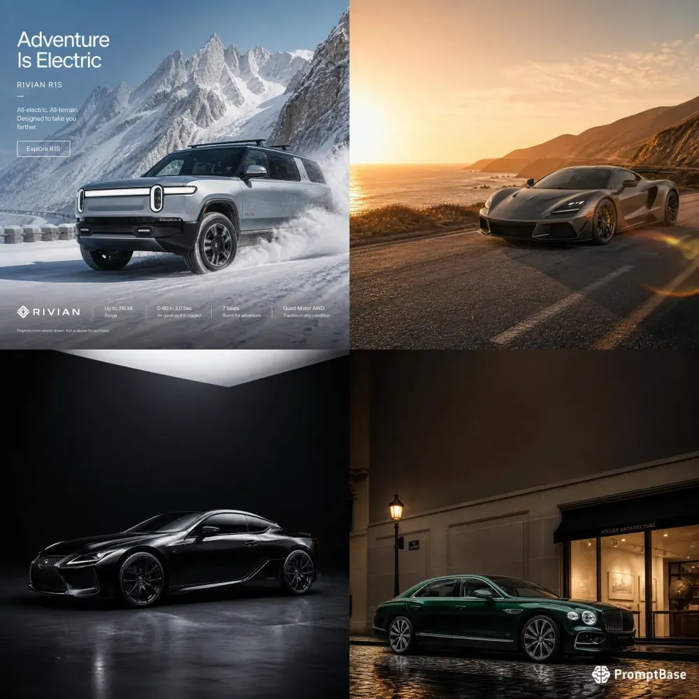 Cinematic Automotive Commercial Posters