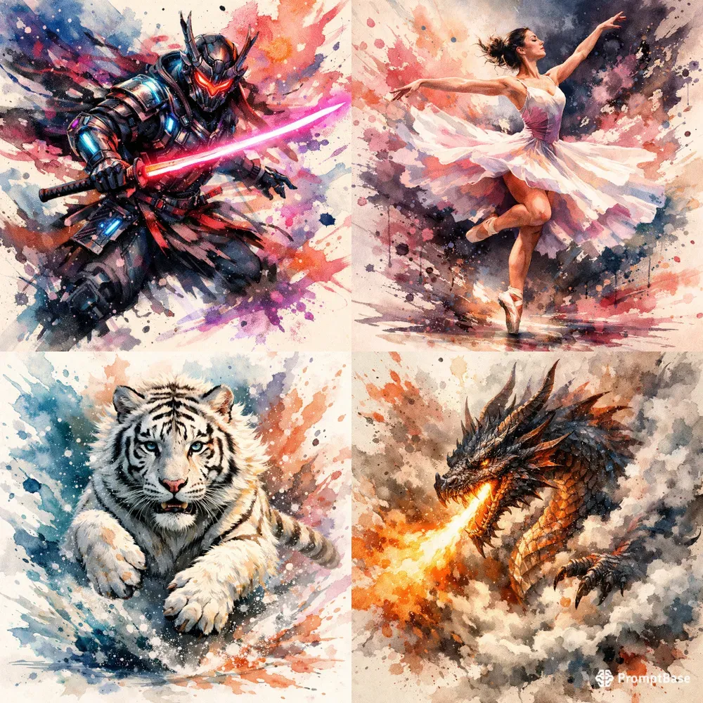 Watercolor Motion Splash Art Sets