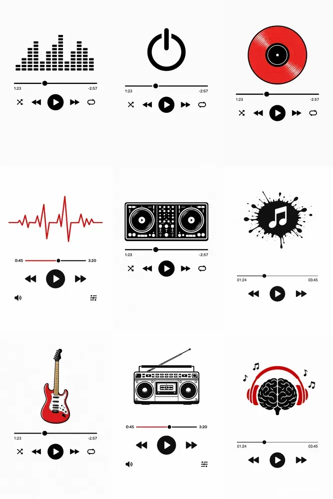 Music Player UI App Interface Designs