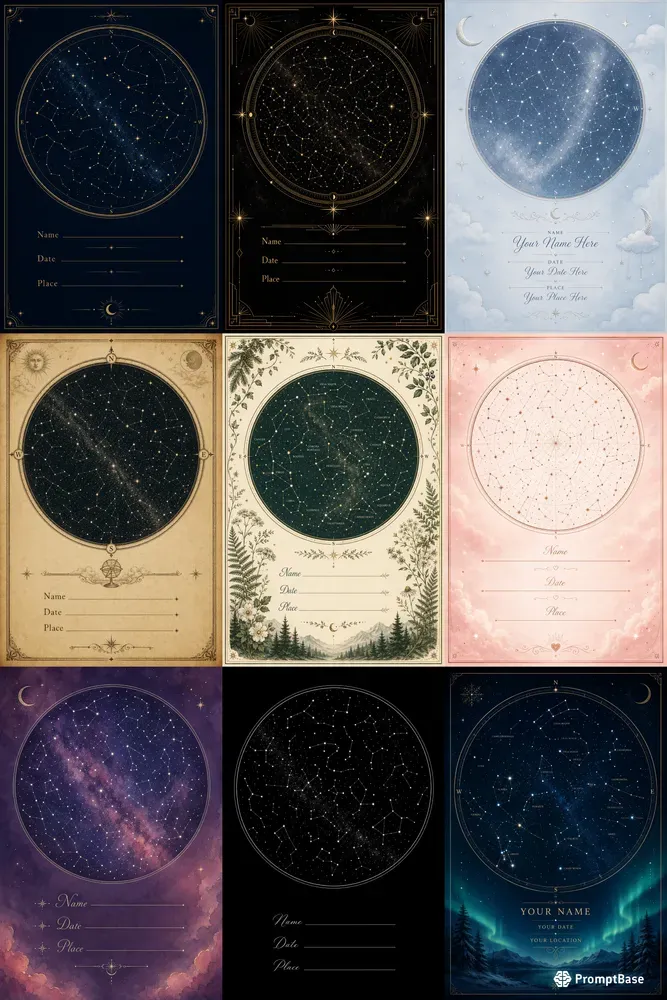 Custom Star Map Keepsake Prints