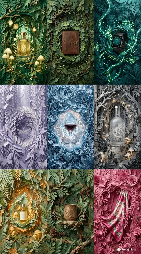 Enchanted Forest Papercraft Stages