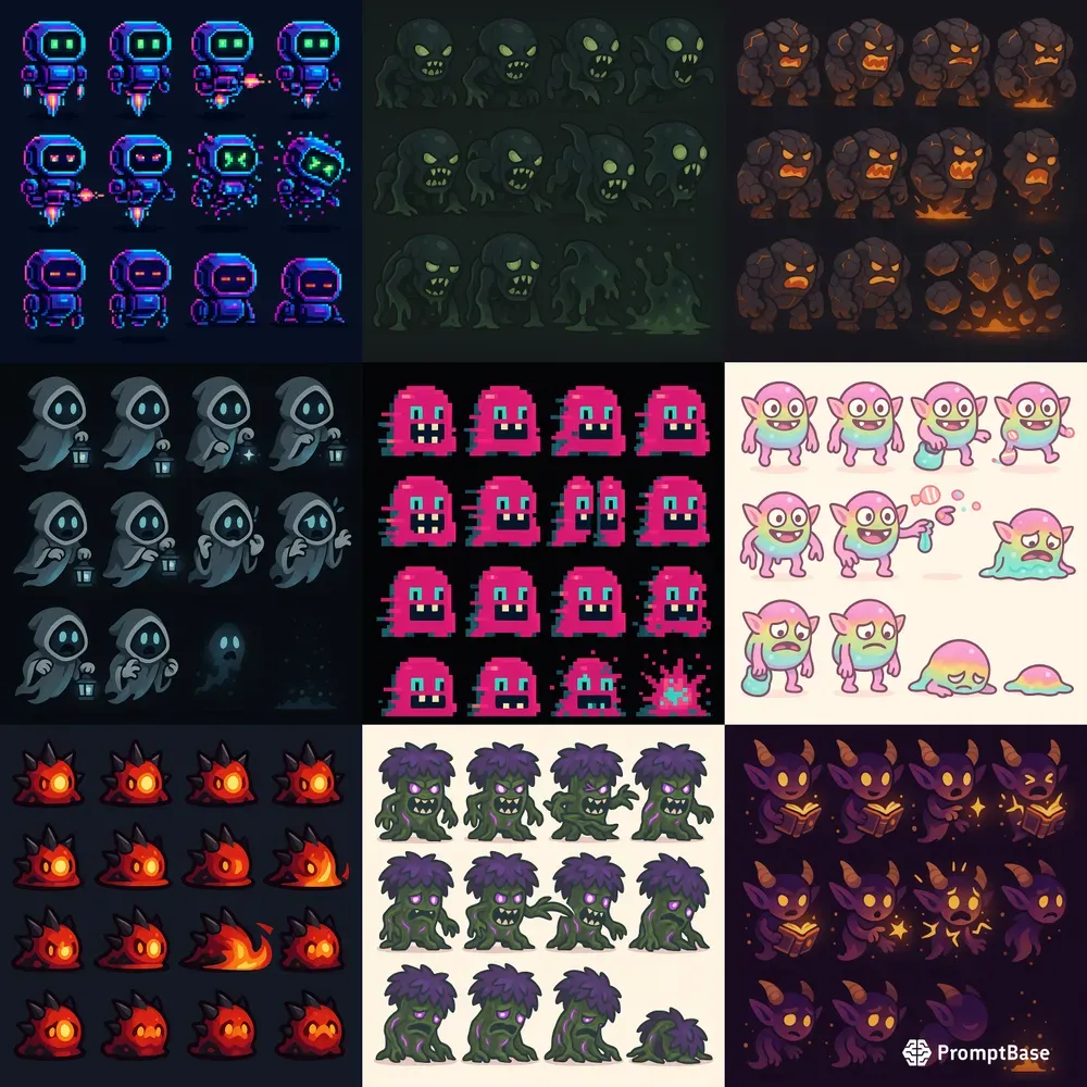 2D Enemy Sprite Sheets
