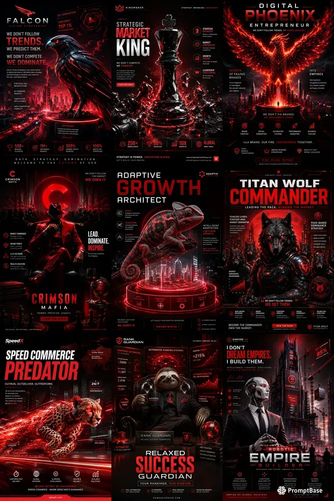 Elite Futuristic Brand Posters Series