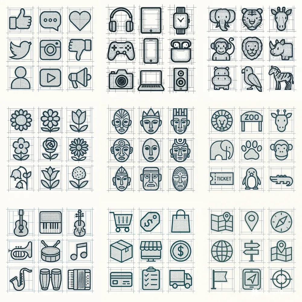 Barcode Grid Icons